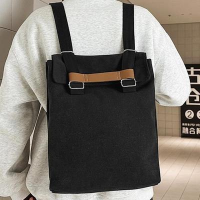 Lässiger Canvas-Rucksack Großvolumige Einzelschultertasche Rucksack und Schultasche