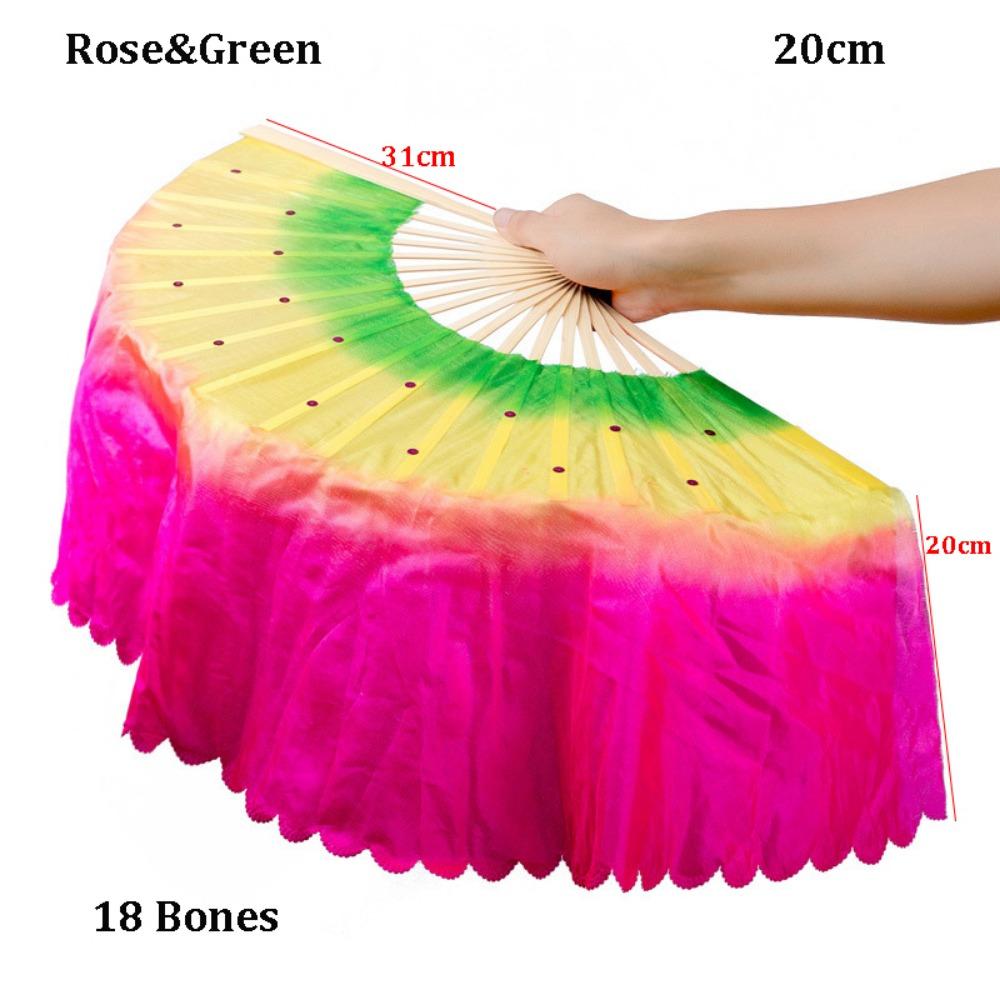 31cm Bamboo Chinese Short Bellydance Fan Multicolors Bamboo Fans Yangko Dance Prop Performance