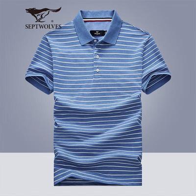Men's Summer Striped Polo T-Shirt