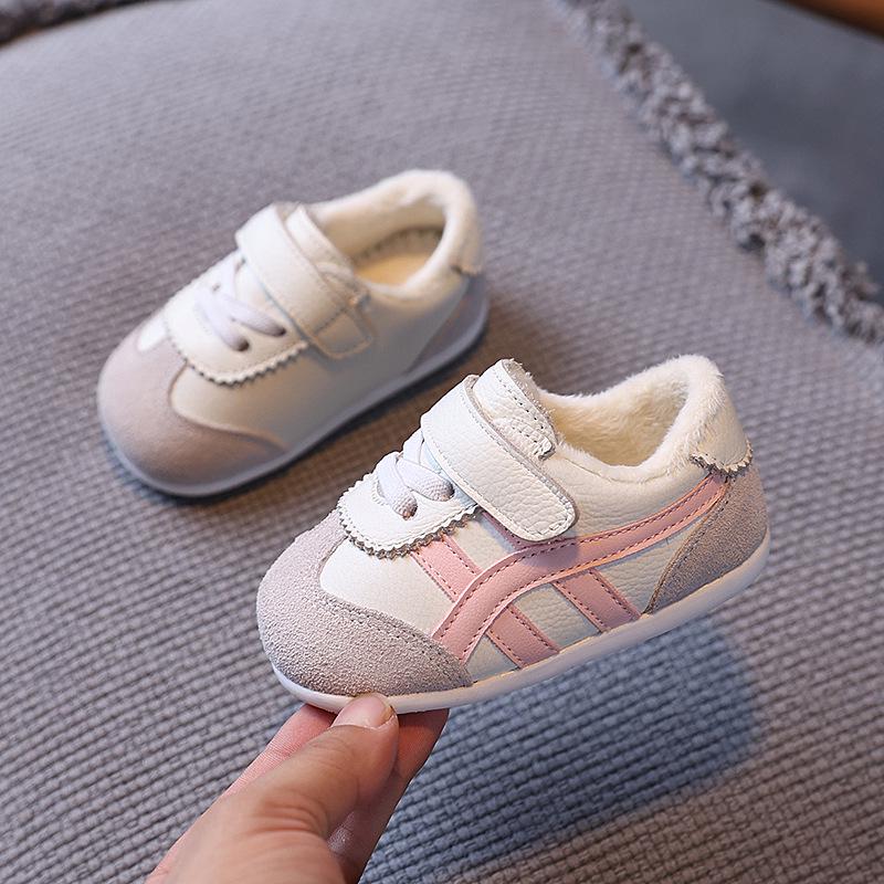 

Unisex Infant Winter Boots: Soft Sole, Plush Velvet, Thick for Walking Size 23, Inner Length 14cm