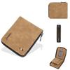 Baellerry Men Zipper Wallets PU Leather Short Coin Purse Vintage Design Card Holder