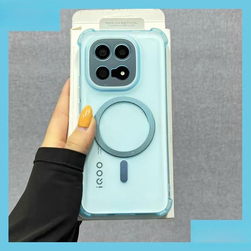 Magnetyczne etui TPU odporne na wstrząsy Magsafe na telefon VIVO IQOO 15 Ładowanie bezprzewodowe Przezroczysty Miękki Silikonowy Pokrowiec na Tył na IQOO15 Bumper