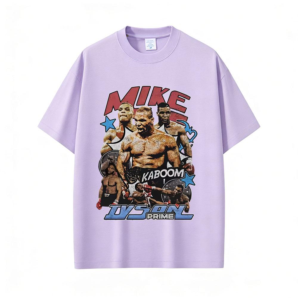 Mike Tyson Prime Merch T-Shirt Unisex Damen Vintage Hip Hop Gothic Rock T-Shirt Unisex Fitnessstudio Atmungsaktive Lässige Baumwoll-T-Shirts