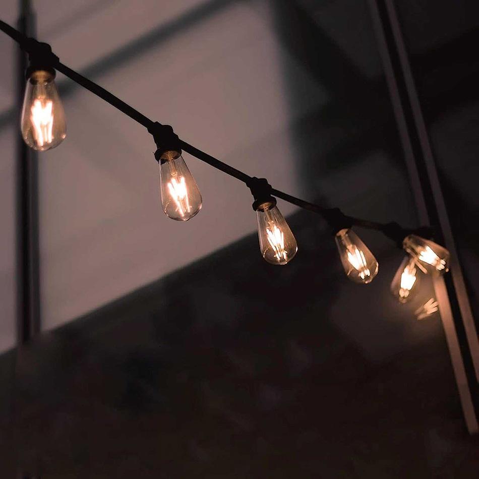 10 PZ Lampadina LED Edison ST64 4W E27 220V Decorazione Vintage Lampada con Filamento in PC Illuminazione Retrò Bianco Caldo Stile Antico per Luci a Stringa