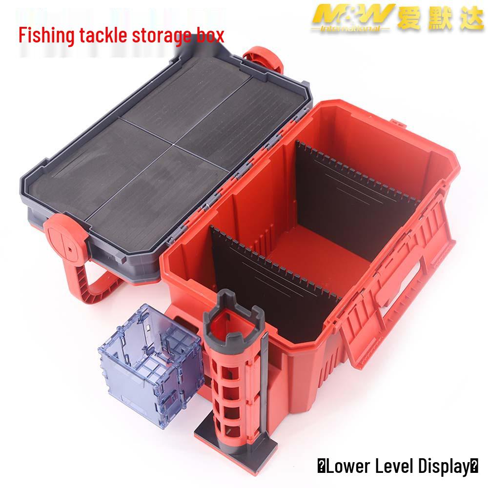 Aimeida MW 20L Multi-functional Fishing Tackle Box: Stand/Sit, Rod Holder, Sea Fishing Tool.