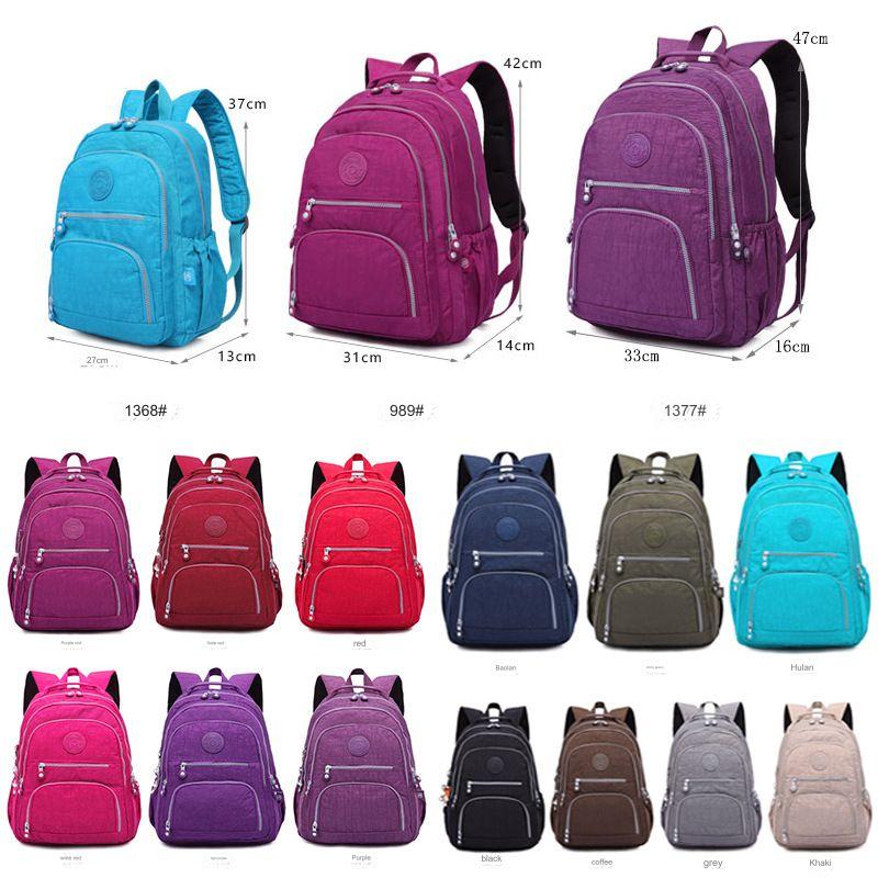 Tegaote School Backpack Student For Teenage Girl Boy  Travel Back Packs Bag Women Nylon Waterproof Laptop Bagpack Unisex