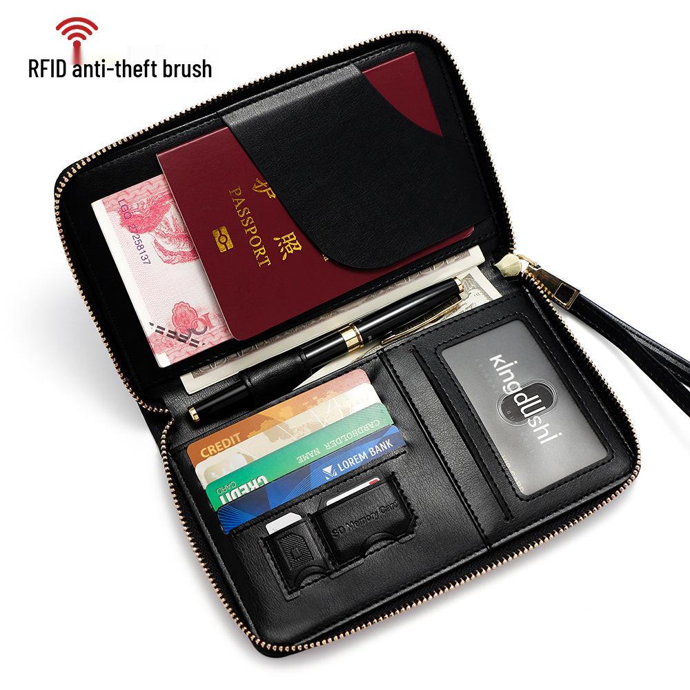 Multifunctional RFID Travel Passport Holder and Document Bag