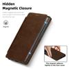 For MagSafe RFID Blocking Flip Leather Phone Case Samsung Galaxy S25 Edge S24 S23 Ultra S22 Plus Wallet with Card Holder Cover