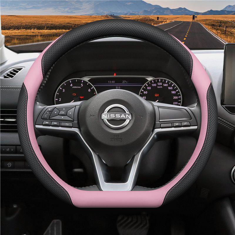 Чехол на руль Nissan: Подходит для Sylphy 14-го поколения, Classic, Teana, Qashqai, X-Trail, Sunny; Универсально для всех сезонов. black