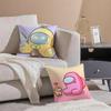 Fun Deduction Party Board Game AAmong Us Cushion Cover Pillowcase Short Plush Invisible Zipper Room Sofa Cushion Cover