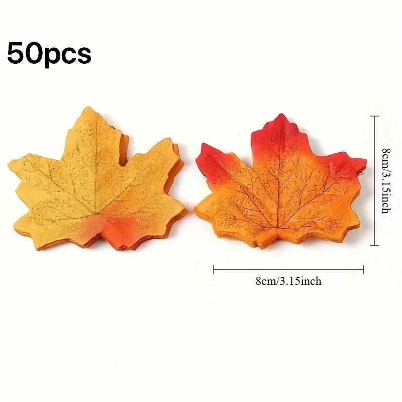 50/100pcs Vibrant Artificial Maple Leaves 3.15inch | Perfect for DIY Wreaths, Home, Outdoor, Wedding, and Festival Decorations