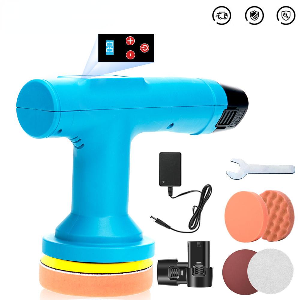 5000RPM 9 Gears 12V Cordless Mini Polisher Car Electric Polishing Machine Adjustable Speed Vehicle Polishing Power Tools