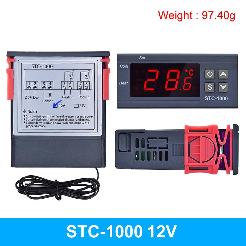 STC-1000 STC 1000 Termostat Digital LED pentru Controler de Temperatură Incubator Termoregulator Releu Încălzire Răcire 12V 24V 220V