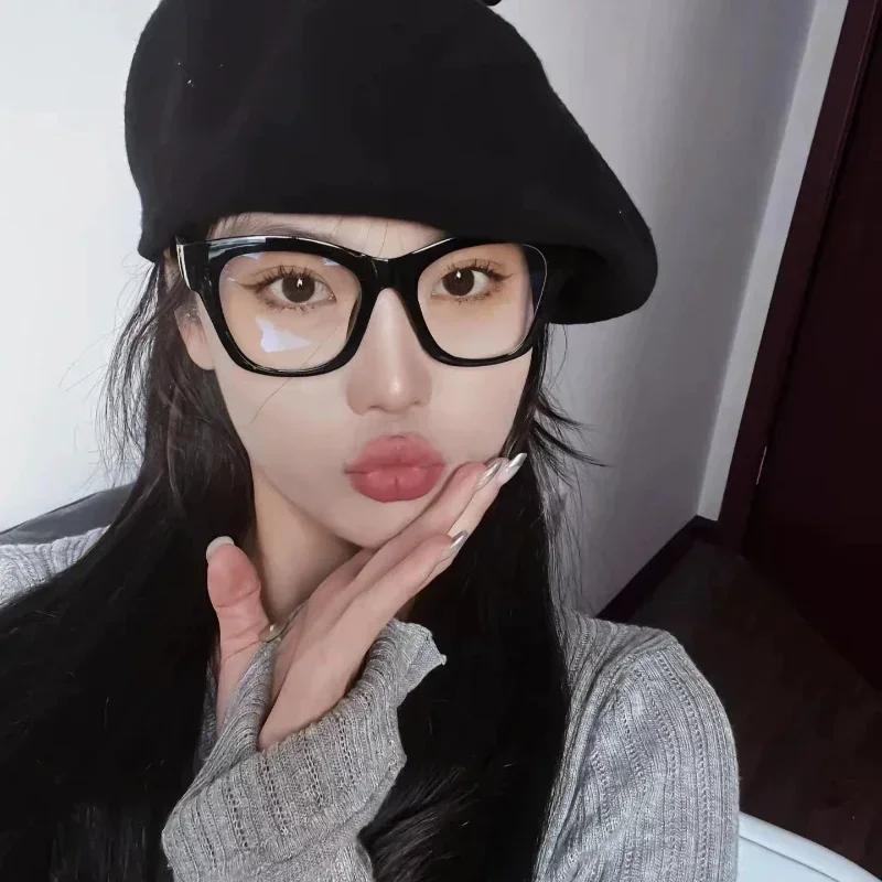 Fashion Women's Square Frame Reading Glasses Unisex Stylish Cat Eye Prescription Eyewear Retro Far Sight Eyeglasses for Men