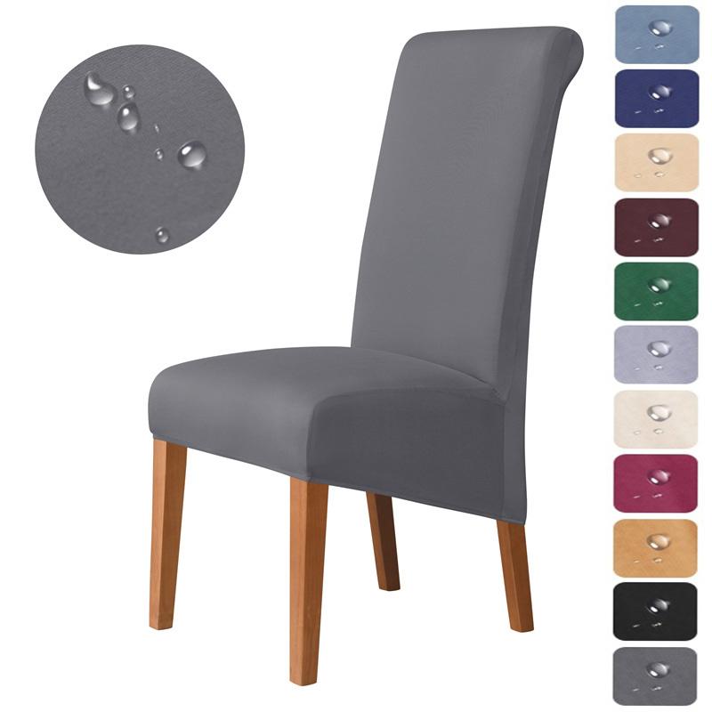 Husa Scaun Spandex Mărime XL Material Subțire Husa Scaun Sufragerie Protector Scaun Spate Lung pentru Living Nuntă
