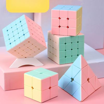 Rubik's Cube Macaron Color Pyramid Children's Early Education Learning Educational Toys Development Intellectual Hands-on Brain