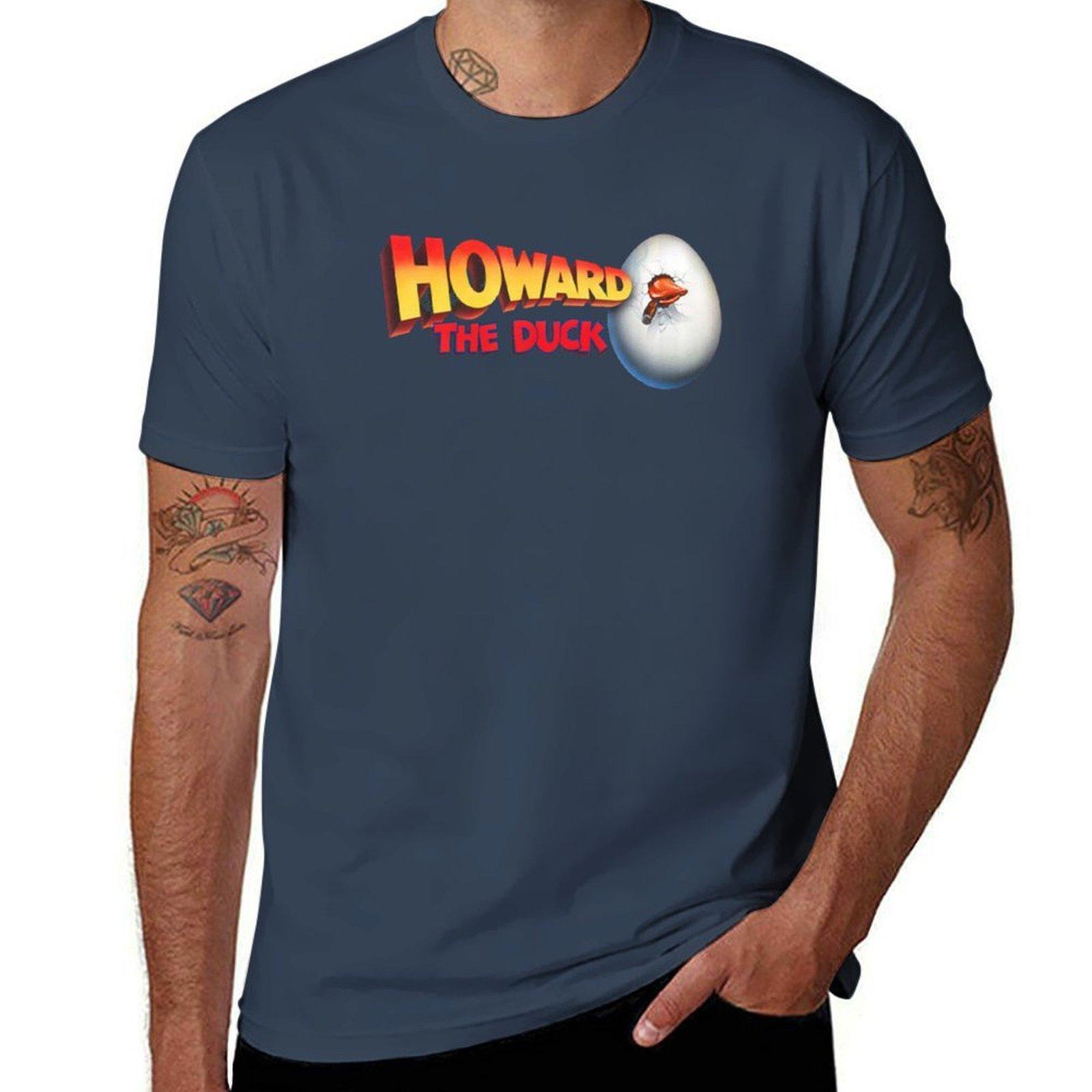 Howard The Duck Movie Title Retro Tshirt Plus Size Summer Short Sleeve Tshirt S