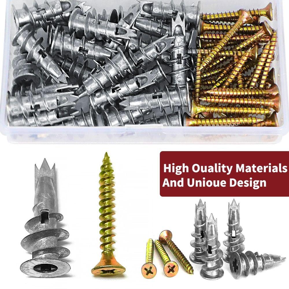54pcs Fastening Screw Assortment Kit Self-Drilling Wall Screws Set Home Improvement