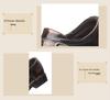 2025 Men's Pointed Toe Buckle Low-Heel Leather Shoes - Large Size Gentleman Style