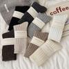 Wool Socks Children'S Medium Tube Socks Season Warm And Piled Thickened Versatile Solid Color Retro Cashmere Stacking Socks