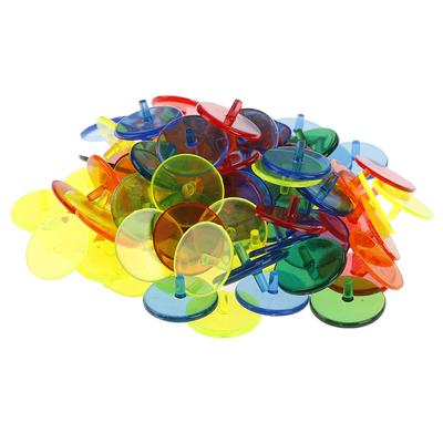 100X Flat Round Plastic Golf Ball Position Marker Multicolor Markers Mark