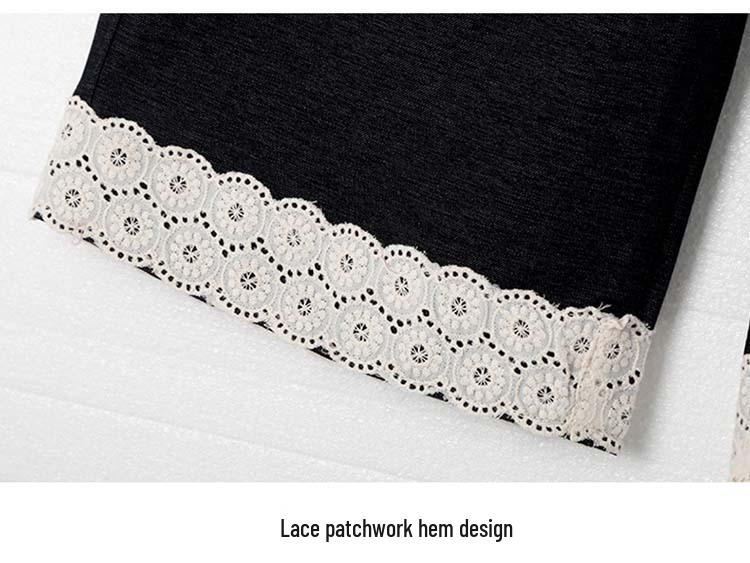 2025 Girls' Spring & Autumn Korean-Style Lace Fashion Three-Piece Set