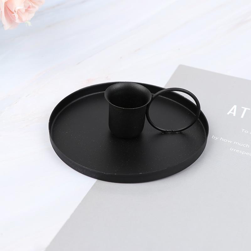 Ретро металлический подсвечник подсвечник свадьба настольное украшение чёрный