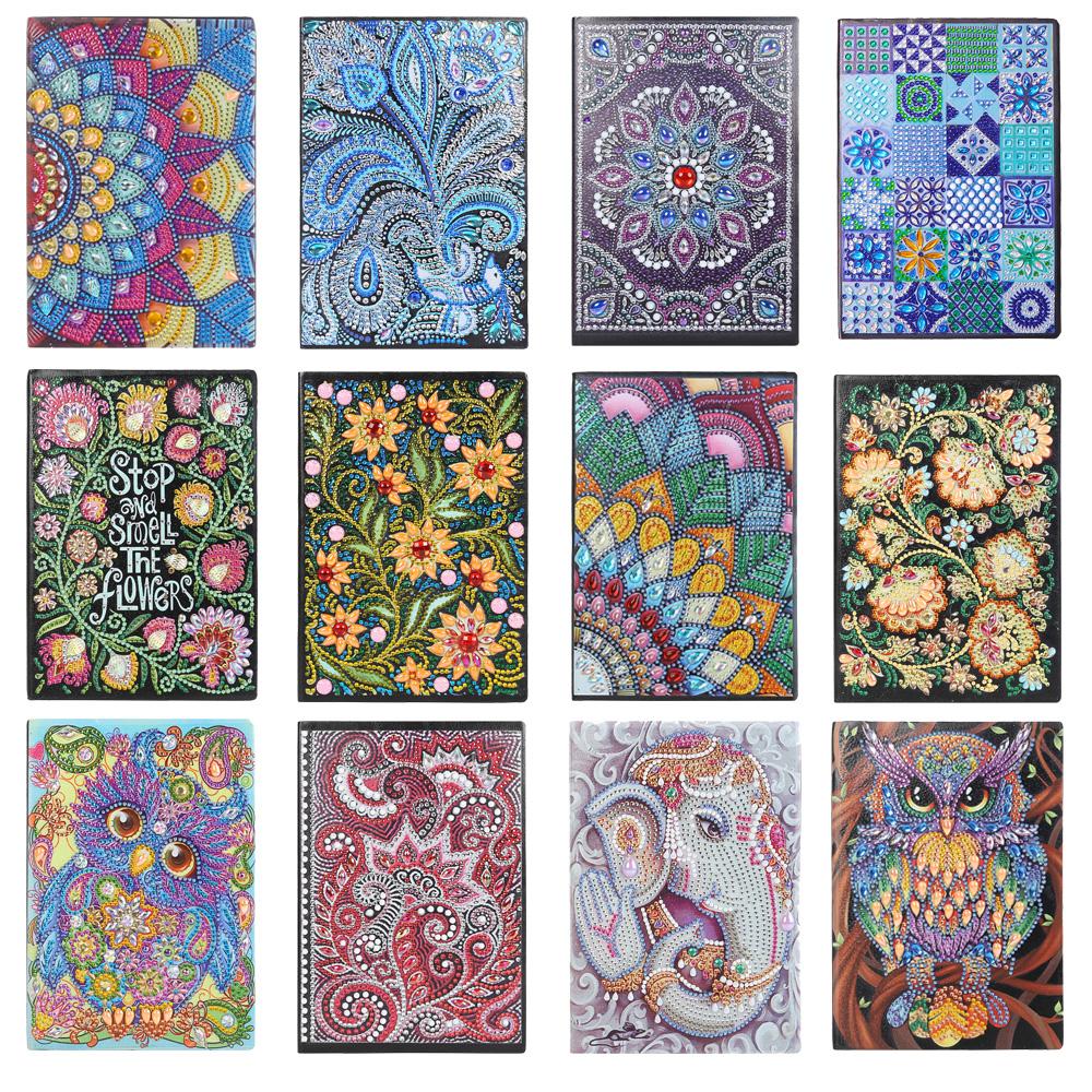 5D DIY Special Shape Diamond Painting Notebook Embroidery Sketchbook Diamond Painting Mosaic Rhinestone Art Hand Craft Kit