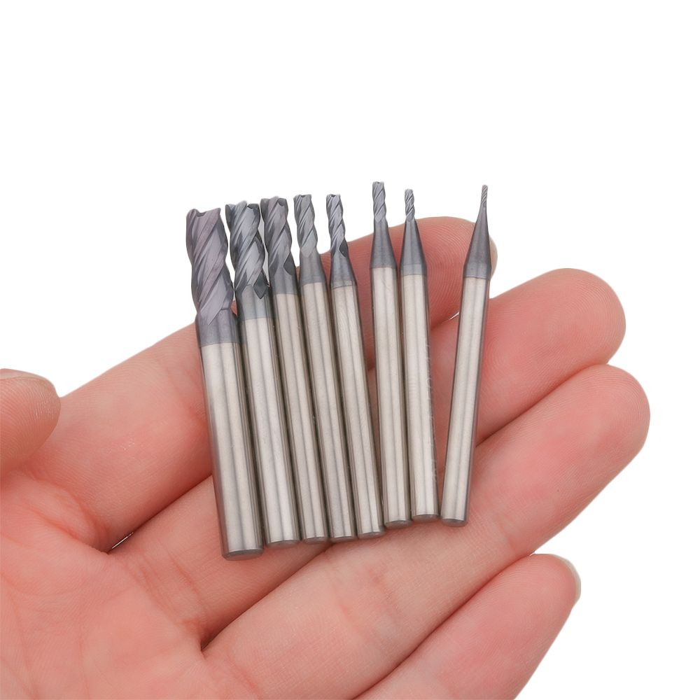 4 Flute Mill Cutter 1mm 1.5mm 2mm 2.5mm 3mm 4mm 5mm 6mm High Quality Endmill Cutting Machine Tools For Home DIY Supplies