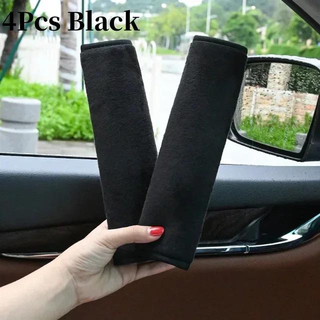 1/4PCS Comfort Car Seat Belt Covers Adjustable Seat Belt Covers Shoulder Strap Covers Car Shoulder Protectors Car Accessories