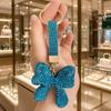 Luxury Full Diamond Bow Keychain: Crystal-Inlaid Car Key & Bag Pendant