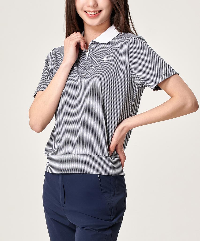 BILTMORE Women'S Golf Mini Check Short Sleeve T-Shirt