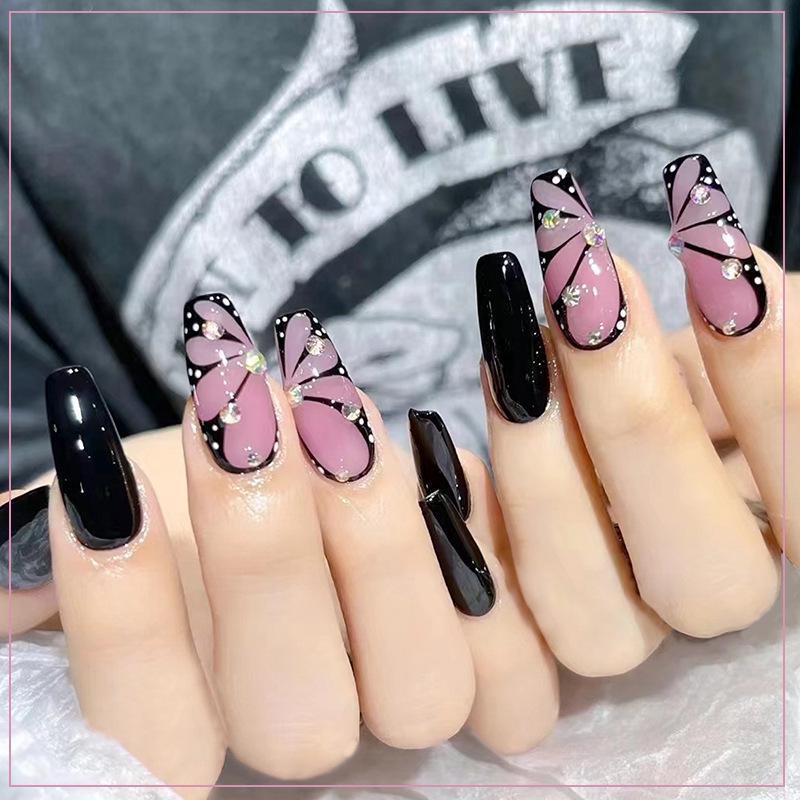 

Butterfly Wing Wearable Nail Patches - Simple Fake Nails for Artful Manicures