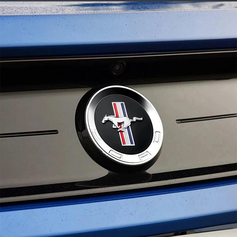 Car Sticker 150mm Car Trunk Emblem Sticker for Ford Mustang 5.0 Shelby GT500 Cobra GT Logo Badge Tail Decoration Auto Styling Ac