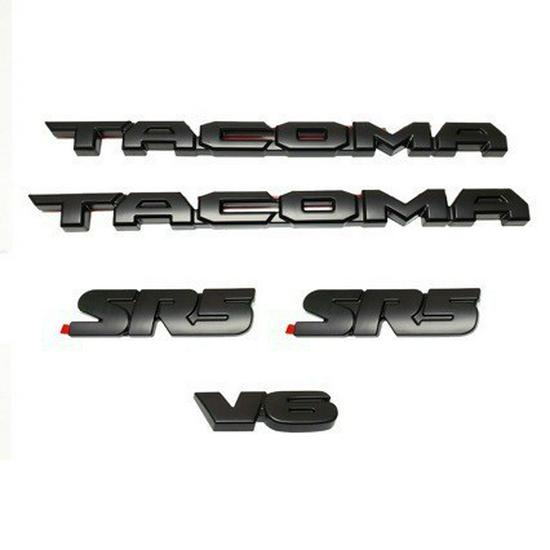 Toyota Tacoma 3D Emblem Cover Set for V6 4x4 SR5 Pickup Truck