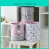 Basket Dirty Laundry Pink Swan Organizer Drawstrin Storage Household Supplies