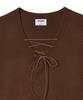 Peace Maker Lace Up Knit Vest (Brown)