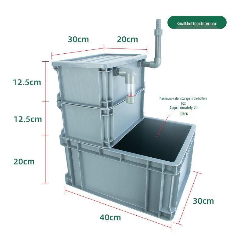 DIY Modular Fish Tank Bottom Drip Filter with Wet-Dry Separation