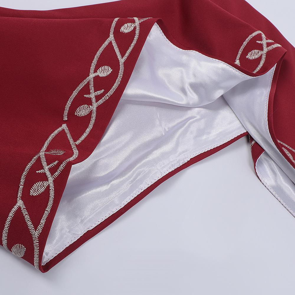 Abito da Donna Medievale Europeo a Maniche a Campana Color-Block