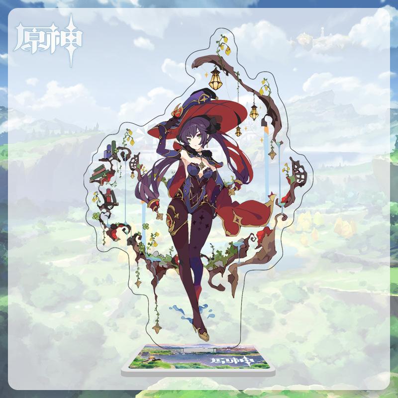16cm Height  Acrylic Large Stand-up Display Featuring Characters From Mondstadt, Liyue, and Inazuma In Genshin Impact