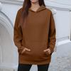 Women's Winter Solid Color Pullover Hooded Sweatshirt Fleece Long Sleeve  Fashion Sweatshirt
