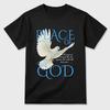 Peace of God graphic tee. Streetwear Brand Graphic T-Shirt. AJ14 University Blue
