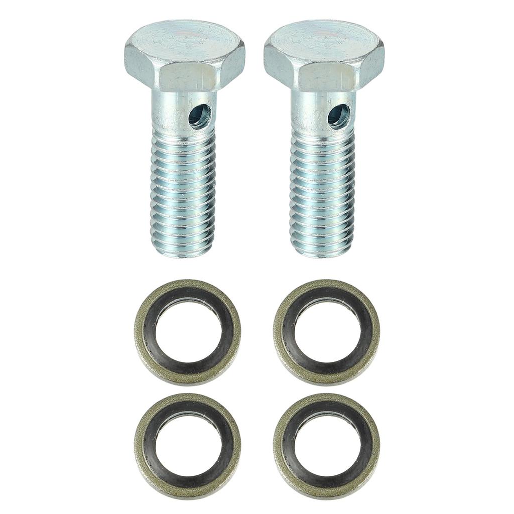 X AUTOHAUX 2 Sets Universal Auto Banjo Bolt Brake Fitting Adapter Kit with M10