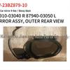 Toyota BZ3 2023 Rearview Mirror 8-Wire, Gloss Black, Right 87910-03040, Left 87940