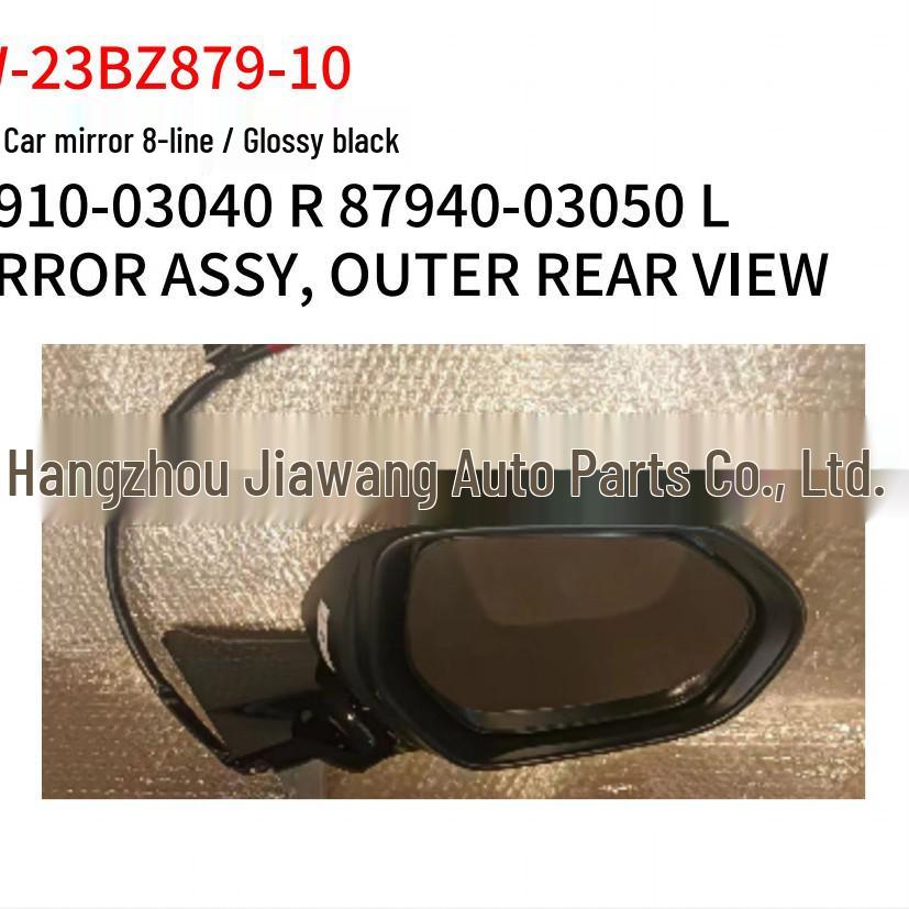 Toyota BZ3 2023 Rearview Mirror 8-Wire, Gloss Black, Right 87910-03040, Left 87940
