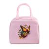 Vintage Butterfly Lunch Bag Student Office Women Men Bento Pouch Aesthetics Butterfly Insulation Portable Picnic Food Lunch Bags