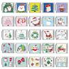Lovely Santa Claus Snowman Christmas Tree Gloves Italian Charm Links Fit 9MM Stainless Steel Bracelet Women Men DIY Making Gifts