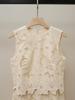 S Family Autumn New Sleeveless French Embroidery Vest Dress for Women