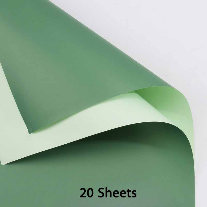 20 Sheets Double-Sided Colors Flower Wrapping Paper Waterproof Florist Bouquet Paper DIY Crafts 58 x 58cm(22.8x 22.8 inch)