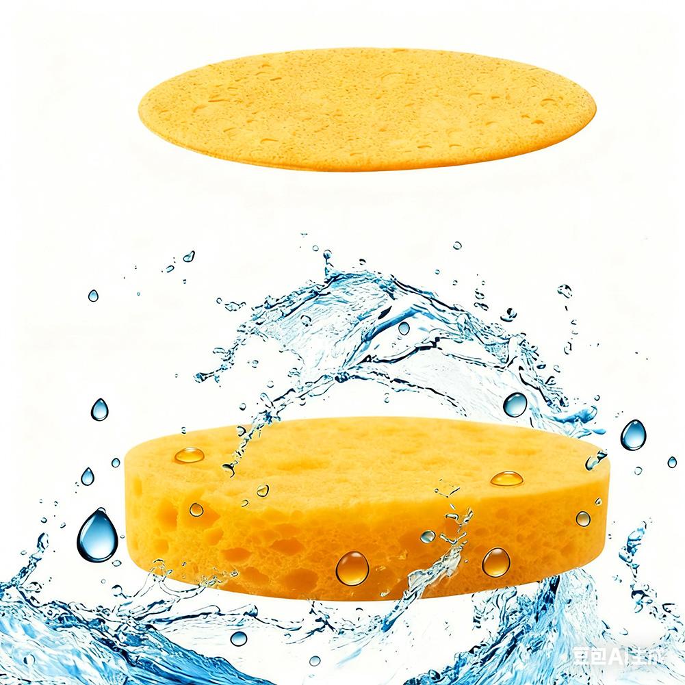 Facial Compressed Cellulose Sponges Reusable Cleansing Face Sponges For Makeup Remover Face Washing Exfoliating Cleaning Tool